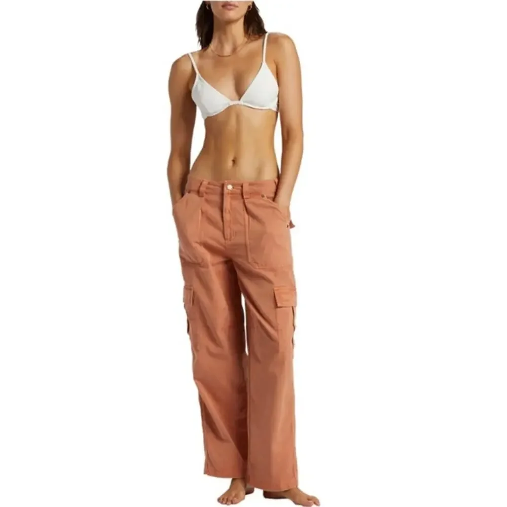 Billabong Walk Along Cargo Pants in Sunburnt Brown 27 Skater Earthy Granola NWT - Picture 2 of 14